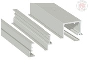 Saheco Top Track Set with Fixed Glass for SV-X150 Ft - False Ceiling Mount - Satin Anodised Finish
